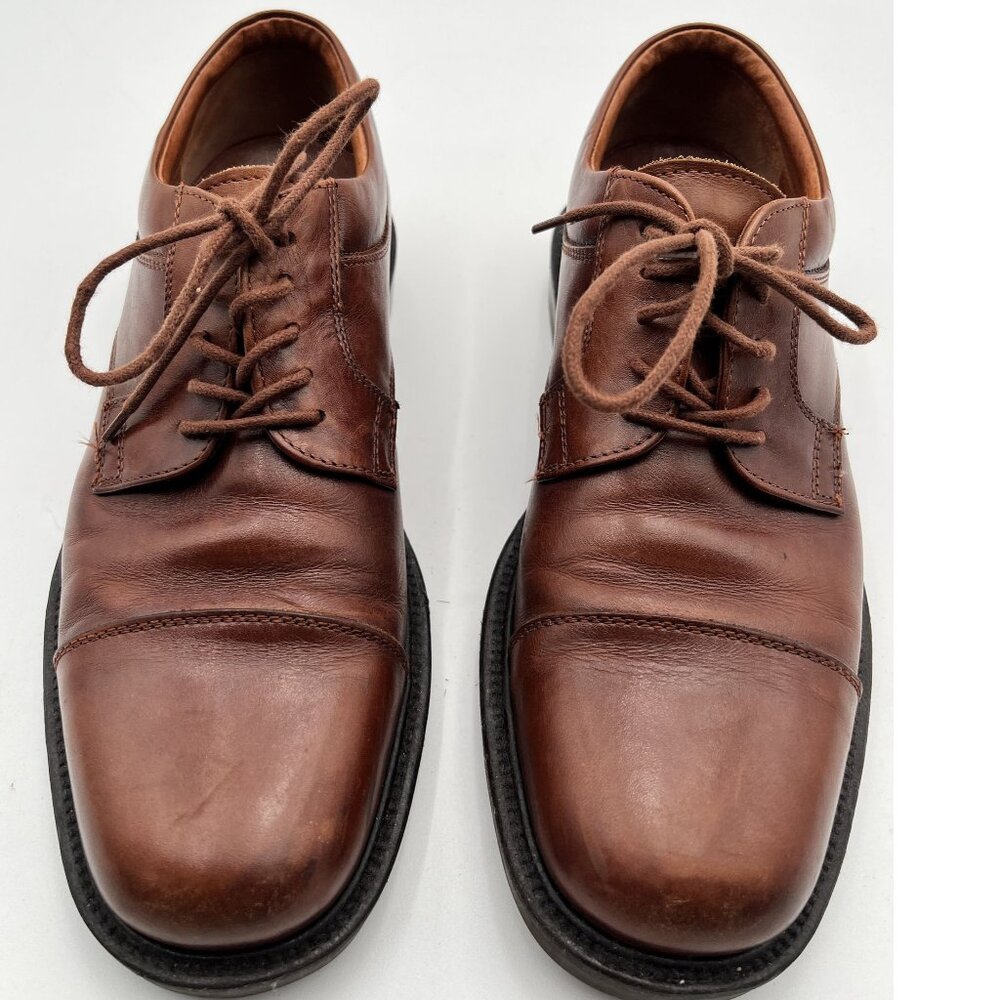 Johnston & Murphy Mens Brown Leather Oxford Dress Shoes 7.5